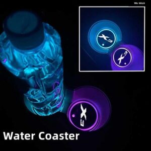 BMW 発光車ウォーターカップコースターホルダー 7 カラフルな USB 充電 LED ムードライト X3 F25 E83 G01 カー