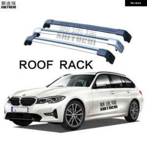 BMW 2個 ルーフバー 3シリーズ 5-DR エステート 2020+ G21 合金サイドバークロスレール ルーフラックキャリアキャリア