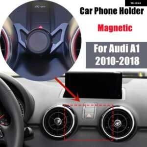 アウディ A1 2010-2018 自動車電話ホルダー エアベントマウント 磁気ブラケット 回転可能な GPS スタンドサポート モバイルカー