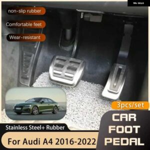 アウディ RHD ペダル A5 8W6 2018-22 ガス ブレーキ ステンレスノンスリップ フットレスト ペダル カバー パッド アクセル