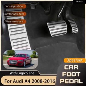 アウディ フットペダル A4 MK4 B8 2008 2016 ガスアクセル ブレーキ ステンレスノンスリップレストフットペダル 2012-15