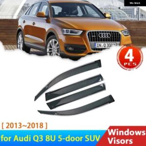 アウディ フロントガラス Q3 8U 2013 2018 5 ドア SUV ディフレクターサイドウィンドウ バイザートリムレインアイブロウガード 2015 2016