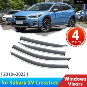 スバル ウィンドウ バイザー XV CROSSTREK GT 2018 2023 2020 2021 ウィンドディフレクター雨眉ガード自動日よけ