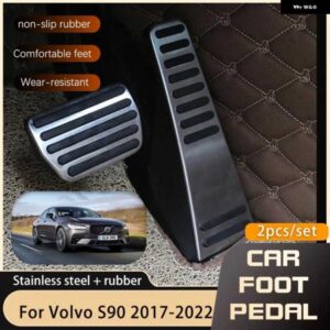 ボルボ 2個 でアクセル ブレーキ フットペダル S90 2017-22 ステンレスノンスリップペダル スタイリング