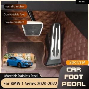 BMW AT MT フットペダル 1シリーズ F40 2019-22 アクセル ブレーキ フットレスト ステンレス穴あけペダル パッド無