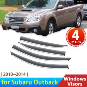 スバル サイドウィンドウ バイザー アウトバック V 2010 2011-14 ディフレクター雨眉ガードサンバイザースモーク
