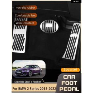 BMW フットペダル 2シリーズ グランクーペ F44 F45 F46 2015 2022 ガスアクセル ブレーキ レストフットステンレスノンスリップ 2023