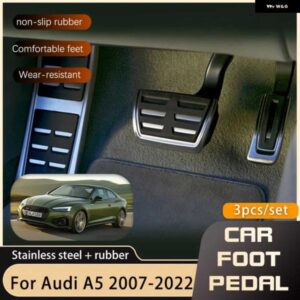 アウディ AT MT フットペダル A5 8T 8F 8W6 2007 2022 燃料 ブレーキ フットレスト ノンスリップなし掘削ペダル カバー パッド 自動
