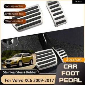 ボルボ ステンレスペダル ブレーキ XC60 2009-17 ノンスリップペダル カバー パッド AT MT