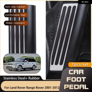 ランドローバー 1個 フットペダル レンジローバー L322 2001 2012 レストフットステンレスノンスリップ穴あけペダル スタイリング