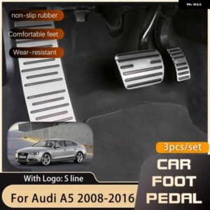 アウディ A5 8T 2008 2016 フットペダル ガスアクセル ブレーキ 穴あけなしノンスリップ RESTFOOT ペダル カバー パッド 2013 2014 2015