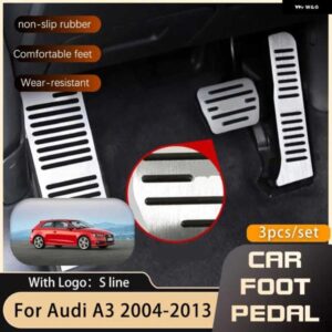 アウディ A3 8P スポーツバック 2008 2013 フットペダル ブレーキ ステンレスノンスリップペダル カバー パッド 2010 2011 2012