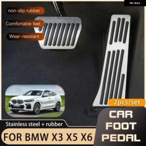 BMW ステンレスペダル X3 X5 X6 E83 E53 E70 E71 F25 F15 F16 F85 G01 G05 G18 G06 アクセル ブレーキ 穴あけペダルし