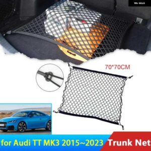 アウディ 自動 TT TTS MK3 FV 2015 2023 2021 2020 2018 トランクカーゴネット 弾性収納オーガナイザー部品