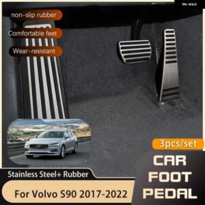 ボルボ アクセル ブレーキ ペダル フットレスト ペダル プレートカバー インテリア レ S90 2017-22 スタイリング