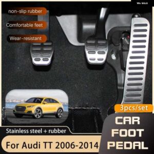 アウディ ペダル TT MK2 8J 2006-14 アクセル ブレーキ フットレスト なし穴あけペダル AT MT