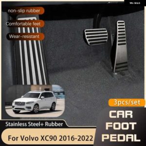 ボルボ ペダル XC90 2016-22 アクセルガス ブレーキ ステンレス滑り止め フットレスト ペダル パッド