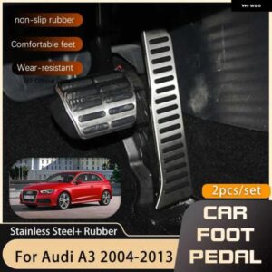 アウディ フットペダル A3 8P 2004 2013 ガス燃料アクセル ブレーキ レストフットステンレスノンスリップドリルなしペダル カバー