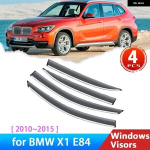 BMW フロントガラス X1 E84 2010 2015 2011 2012 2013 ディフレクターサイドウィンドウ バイザーオーイングトリム雨アイブロウ太陽風