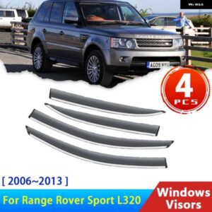 ランドローバー ウィンドウ バイザー レンジローバースポーツ L320 2006 2013 2012 2009 2007 ディフレクター雨眉ガードバ
