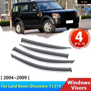 ランドローバー 4X ディフレクター ディスカバリー 3 LR3 L319 2004 2009 ウィンドウ バイザー雨アイブロウガードバイザープロテクター 2005