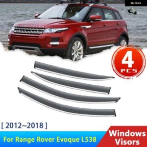 ランドローバー 4X ウィンドウ バイザー レンジローバー EVOQUE L538 2012 2018 ディフレクターレインアイブロウガードバイザー
