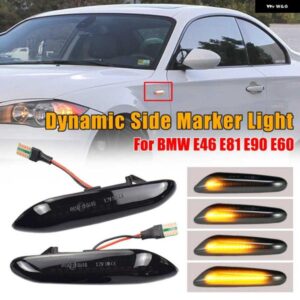 BMW E60 E61 E90 E91 E92 E93 E81 E82 E88 E46 X3 X1 LED ダイナミック ウインカー ウインカー サイド マーカー ミラー インジケータ ー ライト