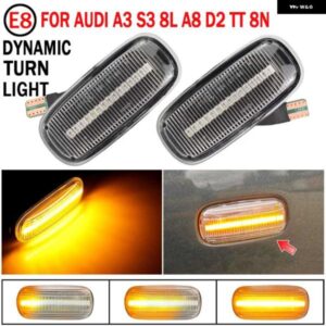 アウディ 2X LED ダイナミック サイドマーカーウィンカー ライト インジケータ ーランプ 8N0 949 127A A3 S3 8L 00-03 A8 D2 99-02 TT 8N 00-06