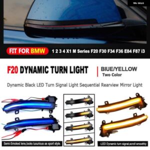 BMW 2個 LED ダイナミック ウィンカー ライトサイドミラー フラッシュライト 1 2 3 4 X1 Mシリーズ F20 F30 F31 F32 F33 F34 F36 E84 I3