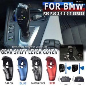 BMW 交換スタイルギアシフトレバーカバー カーボンパターンレバーギアスティック P ボタン カバー M スポーツ F10 F20 F30 X3 X4 X5