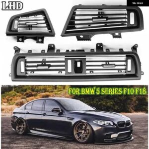 BMW 5シリーズ F10 F18 クロームプレート LHD 前列風空調ベントグリル アウトレット パネルカー