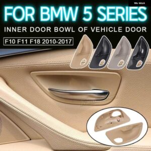 BMW 車 インテリア ドアハンドル ボウルカバー トリムブラックベージュ 5シリーズ F10 F11 F18 2010-2017 LHD RHD 51417226363