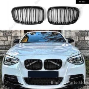 BMW グロスブラック フロントキドニーグリル ダブルライングリル 吸気グリル 1シリーズ F20 F21 116D 120I 120D M135I 2011-2018 MOD