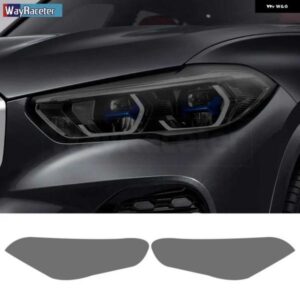 BMW 2個 ヘッドライト フィルム クリアスモークブラック TPU ステッカー X5 G05 M F95 2019-23