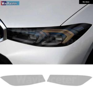 BMW 2個 ヘッドライト フィルム クリアスモークブラック TPU ステッカー 3シリーズ 2023 フェイスリフト G20 G21