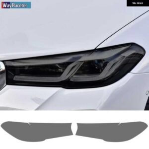 BMW 2個 ヘッドライト フィルム クリアスモークブラック TPU ステッカー F10 F11 F07 G31 G30 5シリーズ 2022 M パフォーマンス