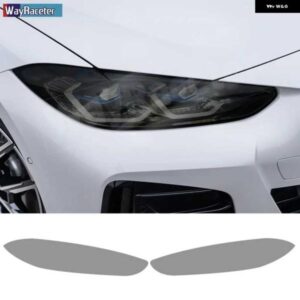 BMW 2個 ヘッドライト フィルム クリアスモークブラック TPU ステッカー I4 G26 2022 2023 M50