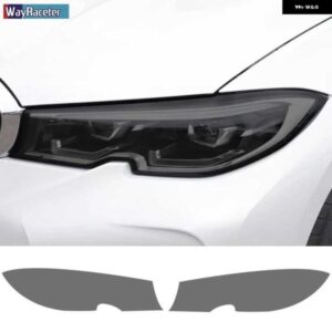 BMW 2個 ヘッドライト フィルム フロントライト クリアスモークブラック TPU ステッカー 3シリーズ F30 F31 F34 G20 G21