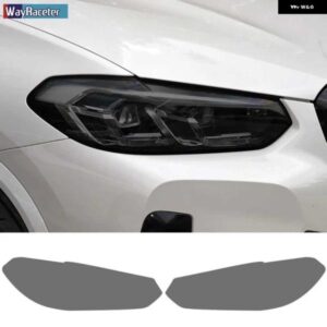 BMW 2個 ヘッドライト フィルム フロントライト クリアスモークブラック TPU ステッカー X3 G01 IX3 G08 フェイスリフト 2022 2023
