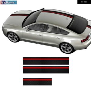 アウディ ボンネット レーシング ストライプ ステッカー ルーフトランクカーボンビニール デカール A3 S3 A4 A5 A6 A7 RS5 A8 Q3 Q5 Q7 Q8 TT