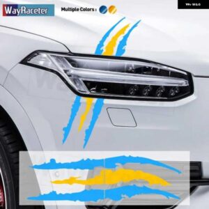 ボルボ ゴースト爪 ストライプ デカール スウェーデン国旗 ヘッドライト アイブロウ ステッカー V50 V60 V70 V90 S60 S90 XC60 XC70 XC90 V40 C30
