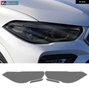 BMW 2個 ヘッドライト フィルム クリアスモークブラック TPU ステッカー X6 G06 X6M F96 2022 M パフォーマンス