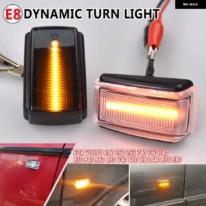 ボルボ 2個 ダイナミック LED サイドマーカーウインカーウィンカー ライト V40 V70 S40 850 240 740 C70 940 S70 S90 960 OEM 9178885 9190169