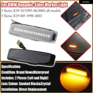BMW LED ダイナミック ウィンカー ライトサイドマーカーランプリピーター信号灯 5シリーズ E39 1995-2003 M5