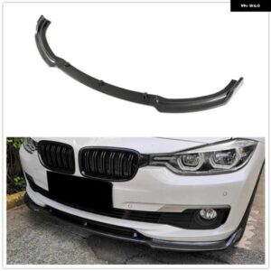 BMW F30 F31 F35 320LI ベース 2013-2018 335I 325I 330I フロントバンパー スポイラー リップ スプリッター カーボンルック/ グロスブラック ブレード