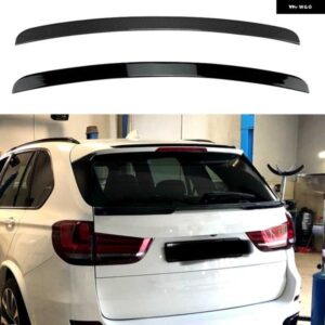 BMW X5 F15 M スポーツ 2014-18 グロスブラック /カーボンルック リアトランク ルーフ スポイラー ウイング アッパー スプリッター リップ