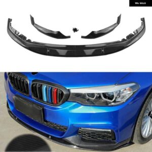 BMW フロントバンパー スポイラー リップ G30 G31 M テックスポーツ 2017-2020 5シリーズ 520I 525I 530I 540I カーボンルックロワー スプリッター