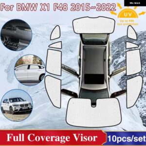 BMW X1 F48 2015 2022 フル フロントガラス サラウンドサンシェードサイドウィンドウバイザーカバー 2019-21