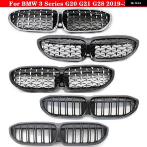 BMW カースタイリングミドルグリル 3 シリーズ G20 G21 G28 2019-2020 ABS プラスチックフロントバンパー グリルオートセンターグリル垂直バー