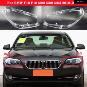 BMW フロント ヘッドライト レンズカバー 5 シリーズ F10 F18 528I 530I 535I 2010-2017 ガラスオートシェル ヘッドランプ ランプシェードクリア